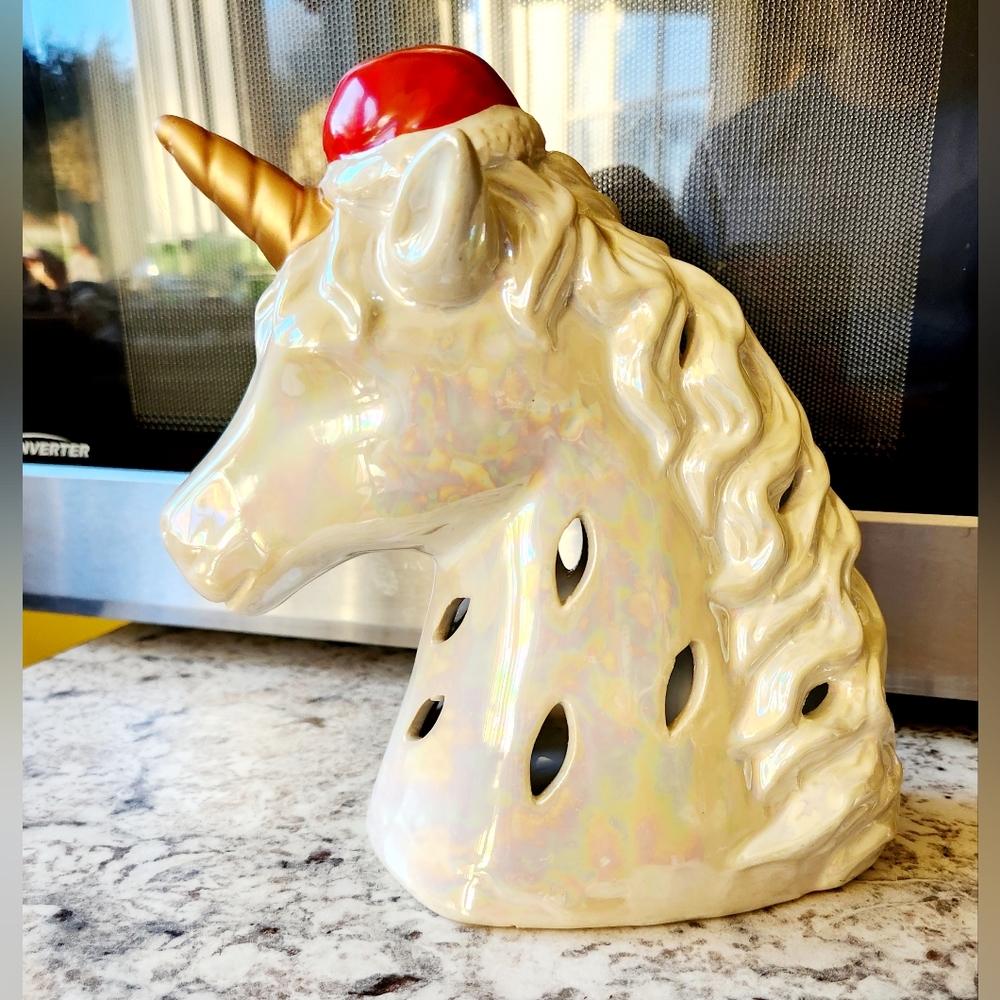 Christmas Unicorn Votive Holder